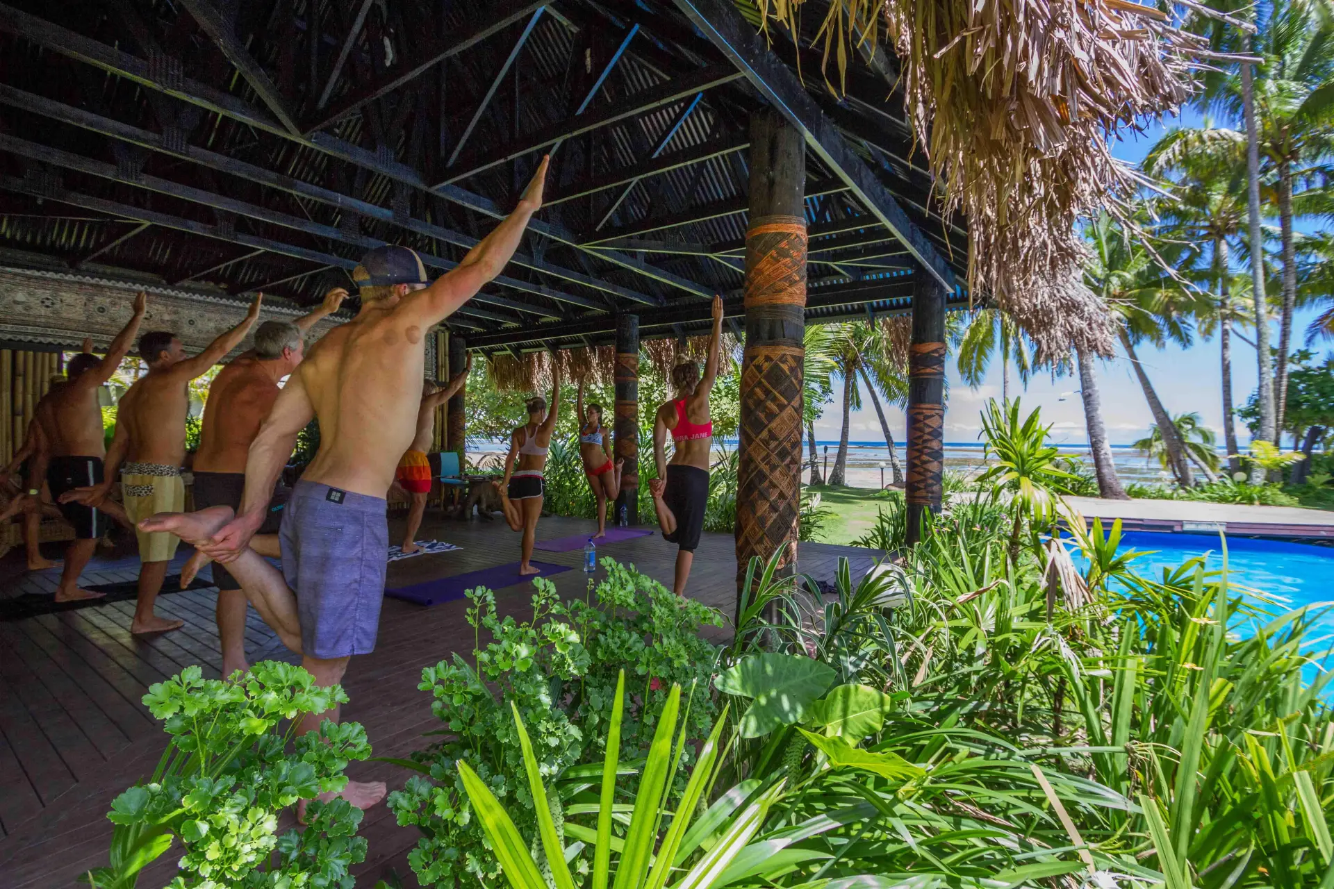 Yoga spaces at the Beachouse